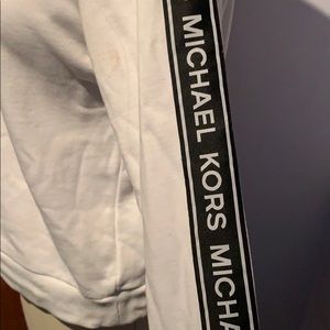 MK logo stripe hoodie